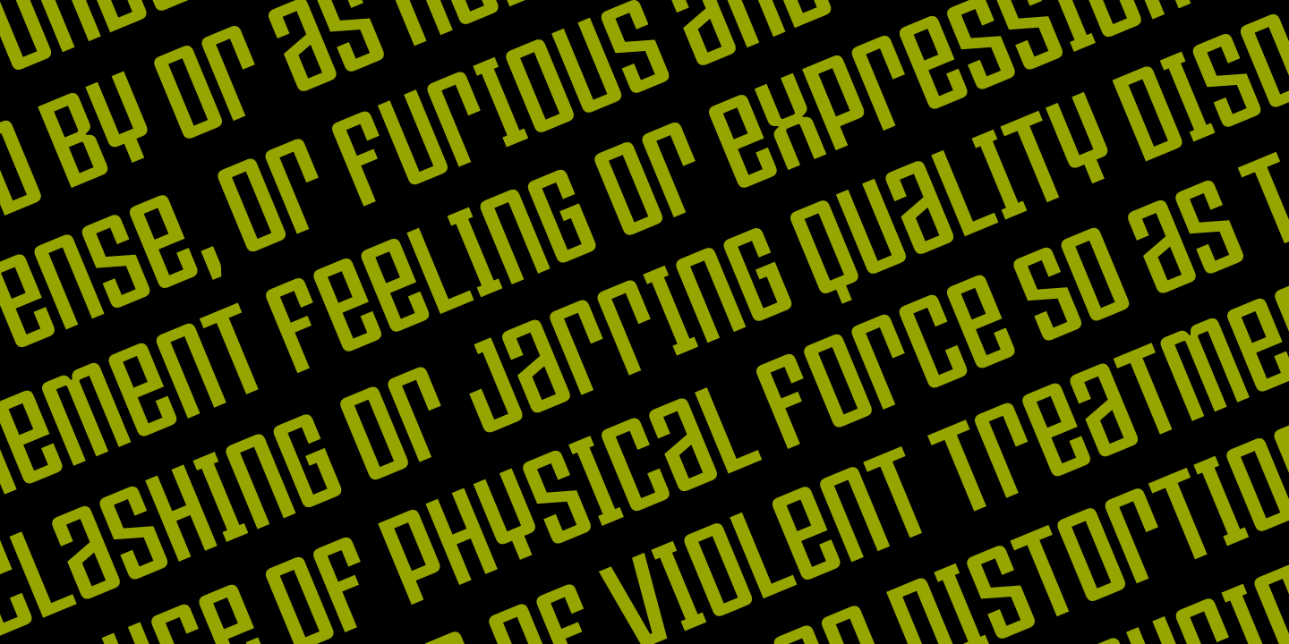Пример шрифта Violenta Stencil Unicase